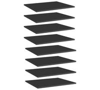 Panneaux de Bibliothèque Étagère 8 pcs Noir Brillant Bois d’Ingénierie vidaXL