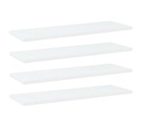 Panneaux de Bibliothèque Étagère Murale 4 pcs Blanc Bois d’Ingénierie vidaXL