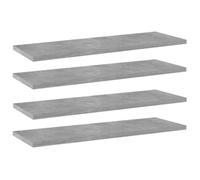 vidaXL Panneaux de bibliothèque 4 pcs Gris béton 60x20x1,5 cm Aggloméré