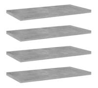 Panneaux de bibliothèque - VidaXL - 4 pcs - Gris béton - Bois d’ingénierie - 40x20x1,5 cm