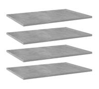 Vidaxl Panneaux De Bibliothèque 4 Pcs Gris Béton 60x40x1,5cm Aggloméré
