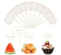 Panneaux de Buffet, Lot de 56 Panneaux de Buffet à Fromage, étiquettes Alimentaires de Fête Pour Buffet, Drapeaux Vierges Pour Cocktails, Support Fêtes D'anniversaire et Décorations D'événements