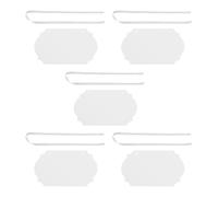 Panneaux de chaise non imprimés avec rubans blancs pour banquets, D | Lot de 5 espaces d'écriture blancs pour numéros de table, messages de bénédiction, pour banquets, fêtes