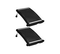 vidaXL Panneaux de chauffage solaire de piscine courbés 2 pcs 72,5x46 cm Noir G