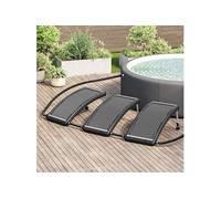 vidaXL Panneaux de chauffage solaire de piscine courbés 3 pcs 110x65cm