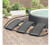 Panneaux de chauffage solaire pour piscine - vidaXL - 110x65 cm - Noir - PEHD, PC, aluminium