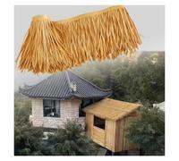 Panneaux de chaume gazon artificiel, fausse paille palmier, tailles multiples(1.64ftx22.9ft)