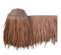 Panneaux de chaume Tiki ignifuge - Toit de chaume artificiel pour barres Tiki - Clôtures de jardin et décorations de fête - Dimensions : 0,5 x 7 m - Couleur marron
