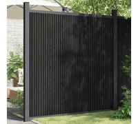 Panneaux de Clôture Barrière Jardin Patio Terrasse Gris 173x186 cm WPC vidaXL