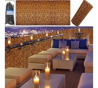 Panneaux de clôture décoratifs en bambou pour cour, terrasse, jardin et balcon, pare-soleil, clôture de piscine, 1,5 m H x 10,1 m L