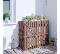 Panneaux de clôture d'intimité en bois - Écran décoratif pour climatiseur, poubelle et clôture d'équipement de piscine - Grande bâche de jardin marron
