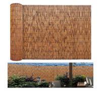 Panneaux De Clôture En Roseaux Protection Vent Soleil Brise Vue Naturel Respirante Palissade Jardin Exterieur Tissé à La Main Bloquer La Vue Dissimuler Les Objets Pour Terrasse Balcon Protection(Carbo
