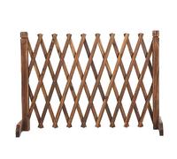 Panneaux de clôture extensibles rétractables en bois massif autoportants pour cour, jardin, 4 options de hauteur, couleur marron, 65 cm, séparateur de terrasse portable