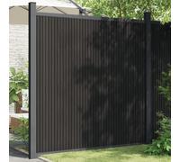 Panneaux de clôture WPC Gris 173x186 cm Aluminium Durable