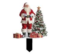 Panneaux de cour de Noël - Piquets de jardin pour sapin de Noël - Accessoires de jardin, piquets de pelouse de Noël, décoration de pot de fleurs pour Noël en plein air