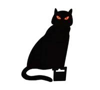 Panneaux de cour d'Halloween noirs pour décoration de jardin et d'extérieur avec piquets en métal pour décoration de fête