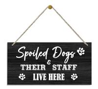 Panneaux de décoration pour animaux de compagnie, plaque en bois décorative à suspendre, panneau de chien amusant, panneau de porte rustique, décoration murale, décoration murale à suspendre