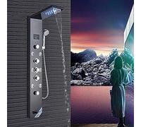 Panneaux De Douche Et Colonnes Huile Mur En Bronze Frotté Monté Avec Des Précipitations À LED