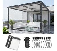 Panneaux De Fermeture De Patio En Vinyle Transparent - Bâches Transparentes Imperméables Et Robustes Avec Bords Renforcés Et Œillets Pour La Fermeture Temporaire Des Porches Clear,2 * 2m