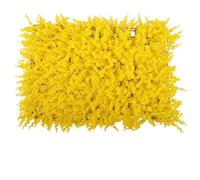 Panneaux de haie artificielle, toile de fond de gazon artificiel, feuilles artificielles eucalyptus vert panneaux de clôture murale (jaune)