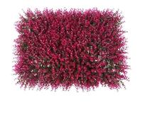 Panneaux de haie artificielle, toile de fond de gazon artificiel, feuilles artificielles eucalyptus vert panneaux de clôture murale (rouge violacé)