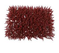 Panneaux de haie artificielle, toile de fond de gazon artificiel, feuilles artificielles eucalyptus vert panneaux de clôture murale (rouge vin)