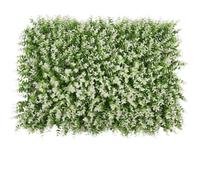Panneaux de haie artificielle, toile de fond de gazon artificiel, feuilles artificielles eucalyptus vert (vert foncé)