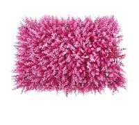 Panneaux de haie artificielle, toile de fond de gazon artificiel, feuilles artificielles eucalyptus vert panneaux de clôture murale (rose rouge)