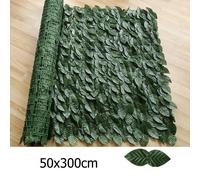 Panneaux de haie de confidentialité pour plantes artificielles,faux cuir chevelu vert,clôture de lierre,écran de confidentialité pour extérieur,maison,jardin,décor de balcon - Type B 50X300cm