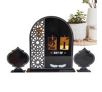 Panneaux de l'Avent pour Table,Décoratif Compte à Rebours pour Fêtes du Moyen-Orient,Panneau Acrylique Décoration Avent | pour Maison Bureau Table à Manger Étagère Entrée Armoire