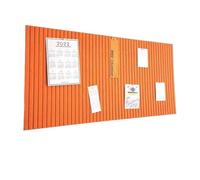 Panneaux de liège décoratifs en feutre doux, 3 pièces, autocollant mural, affichage d'œuvres d'art classe, panneau fond salon et chambre à coucher, décor papier peint Pour Bureau(Orange red,60x120cm)