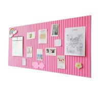 Panneaux de liège décoratifs en feutre doux, 3 pièces, autocollant mural, affichage d'œuvres d'art classe, panneau fond salon et chambre à coucher, décor papier peint Pour Bureau(Pink,40x60cm)
