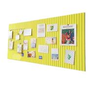 Panneaux de liège décoratifs en feutre doux, 3 pièces, autocollant mural, affichage d'œuvres d'art classe, panneau fond salon et chambre à coucher, décor papier peint Pour Bureau(Lemon yellow,40x60cm)