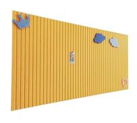 Panneaux de liège décoratifs en feutre doux, 3 pièces, autocollant mural, affichage d'œuvres d'art classe, panneau fond salon et chambre à coucher, décor papier peint Pour Bureau(Orange,60x120cm)