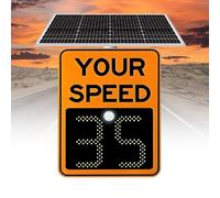 Panneaux De Limitation De Vitesse À LED Clignotants À Énergie Solaire, 50,8 X 68,6 Cm/61 X 89,9 Cm, Radar En Aluminium, Alerte Automatique Rouge/verte For Détection De Survitesse,(Orange,20''x27'')