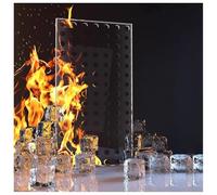 Panneaux de maille, filet de sécurité pour balcon et barrière pour animaux - Écran en maille polycarbonate transparent avec trous de 10 mm, panneaux décoratifs imperméables et anti-fuite (48 x 100 cm