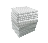 Panneaux de Mousse Acoustique 12 Pcs, Panneaux Muraux InsonoriséS 30X30X5Cm, Panneau Insonorisant Haute Densité pour Murs Blanc
