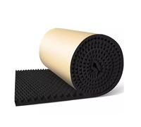 Panneaux de mousse acoustique autoadhésifs, matériau insonorisant 20mm d'épaisseur pour murs parfaits l'isolation des studios d'enregistrement karaoké (KTV) et home cinéma(Size:1*10m,Color:noir)