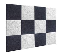 Panneaux de Mousse Acoustique de 12 PièCes, Panneaux D'Insonorisation à Bord Biseauté, Traitement Acoustique Utilisé dans les Murs de et des Bureaux