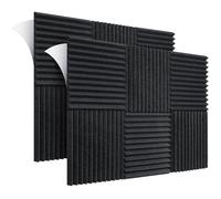 Panneaux de Mousse Acoustique, Lot de 12 Panneaux Acoustique Ignifuges Autocollante, Mousse Anti Bruit, 30 x 30 x 2,5 cm