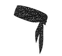 Panneaux de Notes de Musique Noires, Bandeau de Sport à Nouer derrière la tête, Bandeau Multi-usages pour Hommes et Femmes