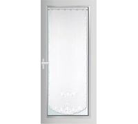 Panneaux de porte 180x60cm avec broderie - fleurs ( blanc ) y compris barre de serrage 60-90cm