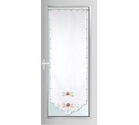 Panneaux de porte 180x60cm avec broderie - fleurs ( rose ) y compris barre de vitrage 60-90cm