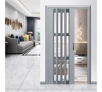 Panneaux de Porte accordéon pliants avec Cadre en Aluminium - Cloison de séparation Multi-Plis pour Couloir, Salle de Bain, Patio, Placard ou Porte - Solution d'aménagement intérieur Gain de
