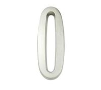 Panneaux de porte pour les toilettes, Numéro de maison autocollant en métal, 101 mm, for extérieur, boîte aux lettres, porte, 10,2 cm, argent/noir, alliage de zinc, n°0-9(Silver,0)
