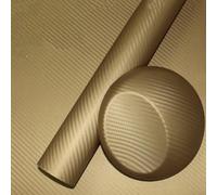 Panneaux de portière de voiture en vinyle mat style fibre de carbone - Pare-chocs, couvercles de coffre et surfaces non automobiles comme les ordinateurs portables (doré)