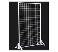 Panneaux De Présentoir Panneau Mural En Grille, Supports Vente Au Détail Mobiles, Mur Sol Robuste Avec Roue For Les Expositions Photos D'artisanat D'art(White(WXH),50X180CM)