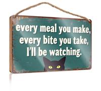 Panneaux de printemps pour décoration d'intérieur « Every Meal You Make, Every Bite You Take, I'll Be Watching. » Panneau décoratif en bois pour camping-car (20 x 30 cm)