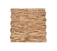 Panneaux de revêtement mural 3D 10 pcs 1,08 m² Bois de teck