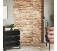 Panneaux de revêtement mural en bois de teck - vidaXL - 10 pièces - 1,03 m² - Bois de teck recyclé - Brun